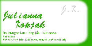 julianna kopjak business card